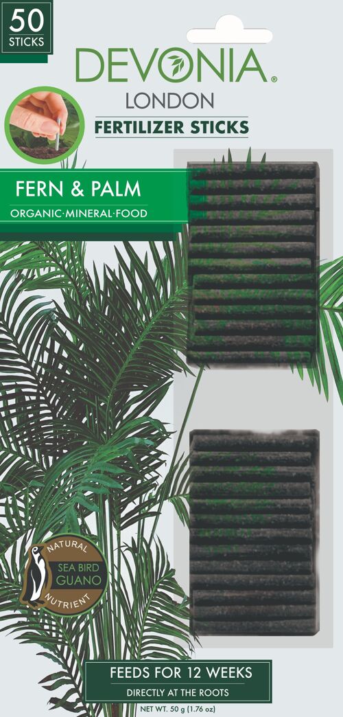 Devonia London Organic Fertiliser Sticks - Fern & Palm