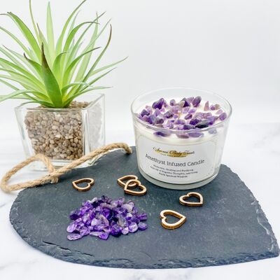 Amethyst Crystal Infused Candle