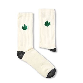 Chaussettes unisexes à motif de feuilles 1