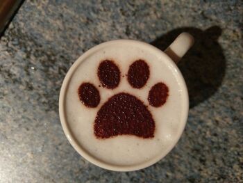 Pochoir à café caniche 3