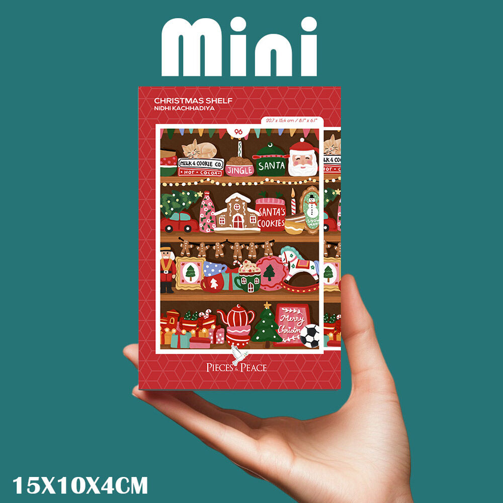 Mini-Puzzle 96 pieces - Christmas Shelf