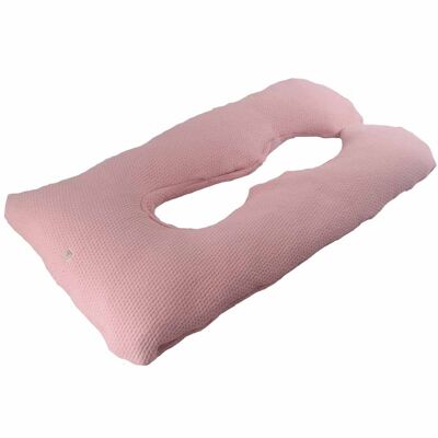 almohada de embarazo puntos suaves rosa claro