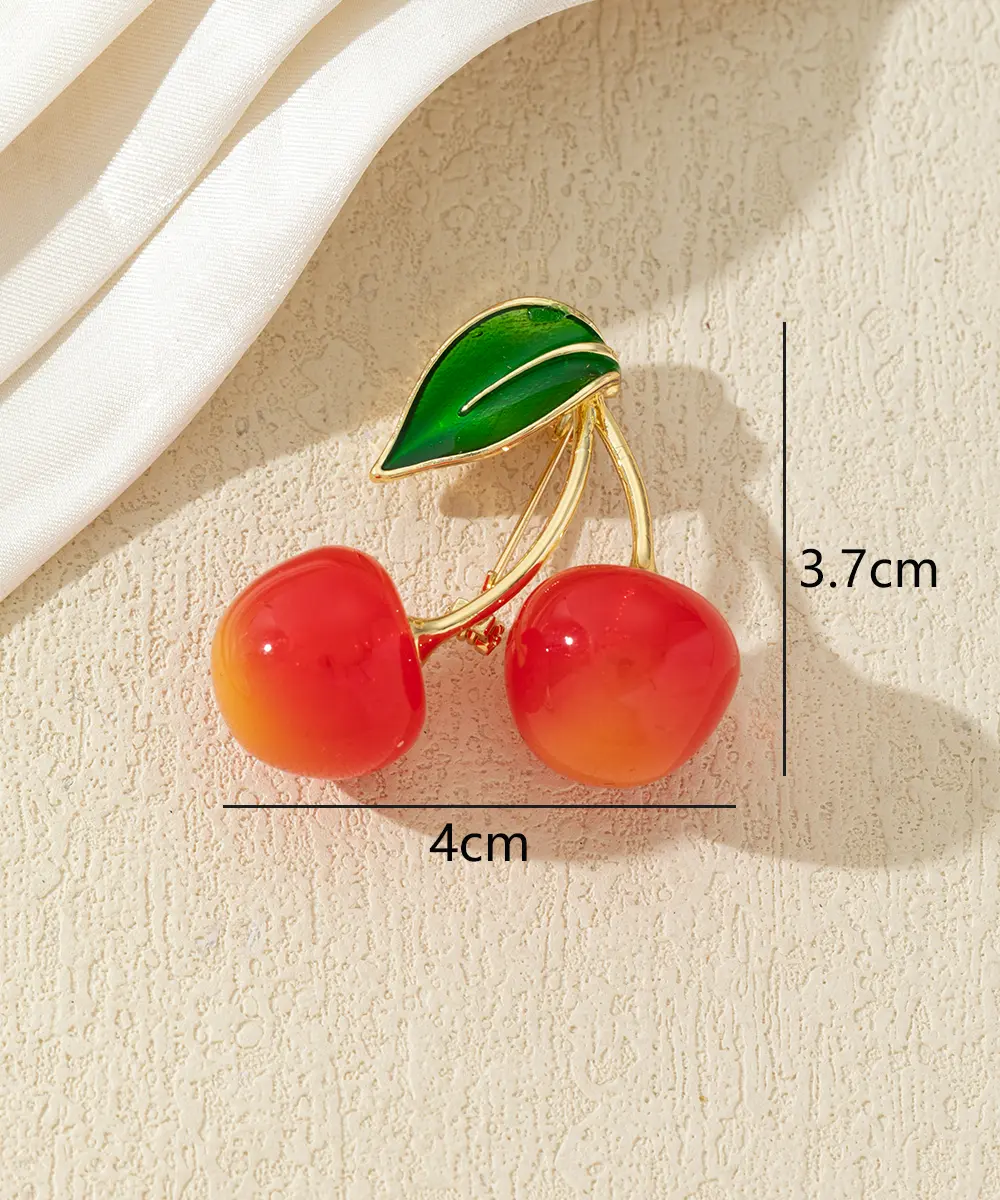 Buy wholesale Colorful cherry brooch