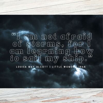 Louisa May Alcott - Piccole donne, cartolina con citazione letteraria