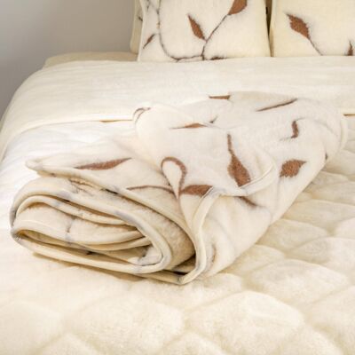 Merino Wool Blanket - Leaf__130x170cm