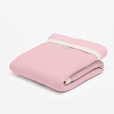 cot blanket winter light pink