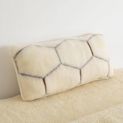 Cuscino in lana di cashmere - Naturale Hex__80x80cm