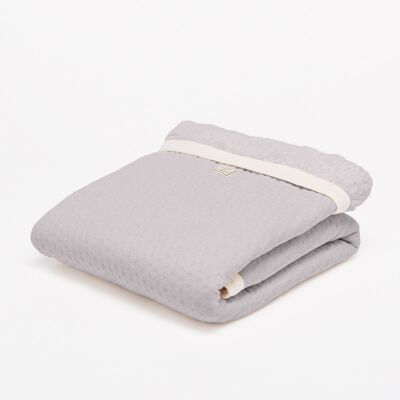 cot blanket winter grey