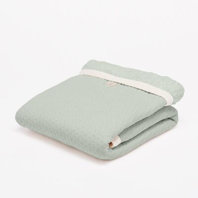 cot blanket winter light green