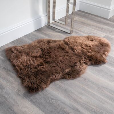 Tapis Peau de Mouton Taupe XXL