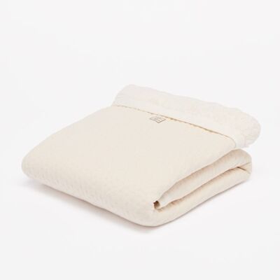 cot blanket winter off white