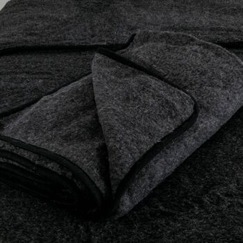 Couverture en laine mérinos - Noir__130x170cm 6