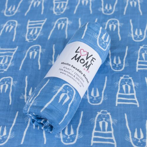 Blue Walrus Swaddle