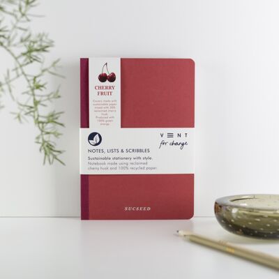 Carnet A5 Papier Recyclé SUCSEED - Cerise