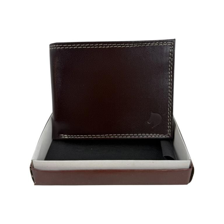Portefeuille ouvert en cuir de haute qualité pour homme 031022