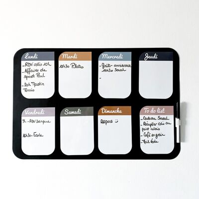 Tableau magnetique organisateur hebdomadaire