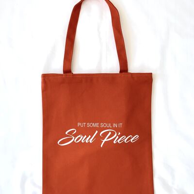 Tote bag put some soul in it orange
