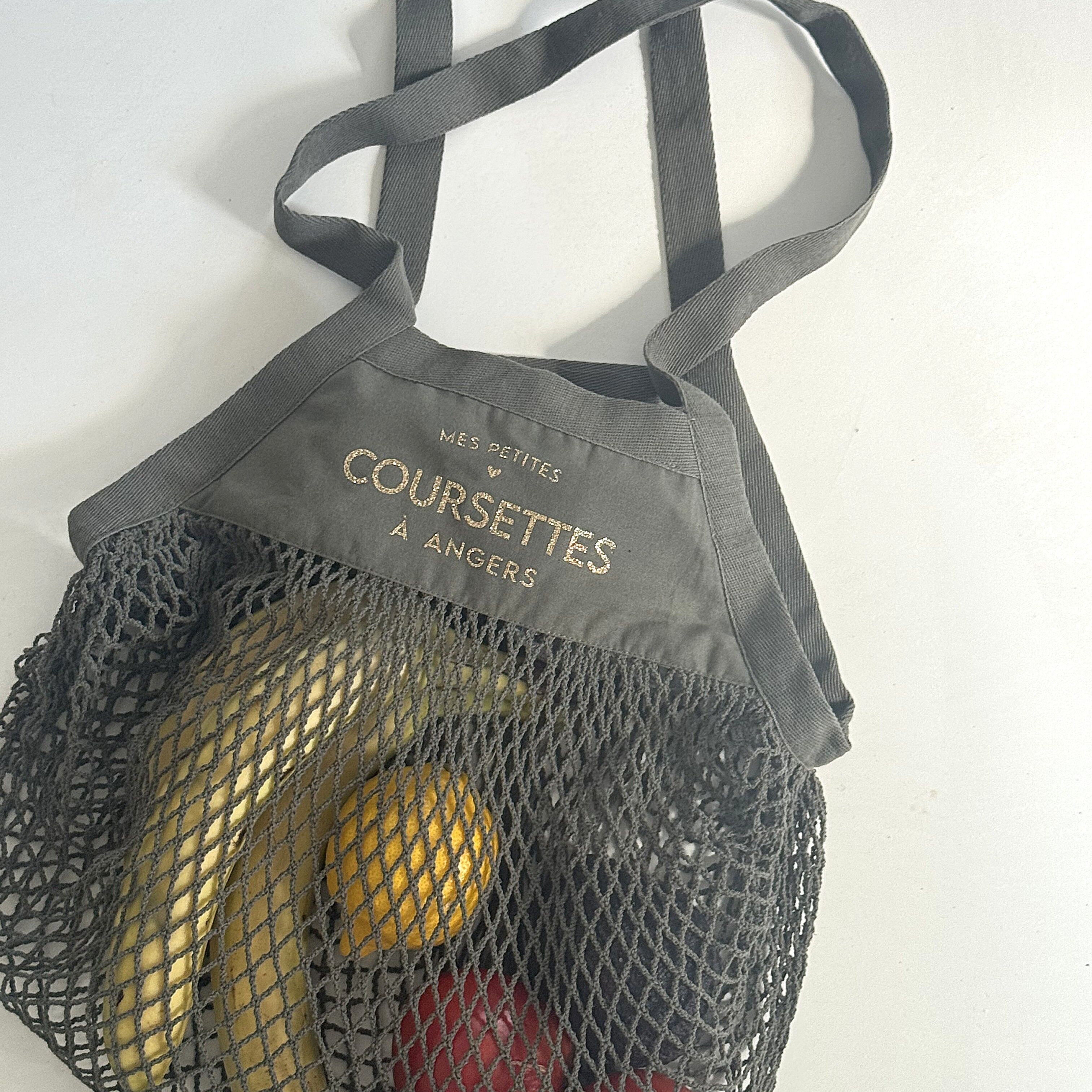 Sac filet en coton bio personnalisable "Mes Petites Coursettes"