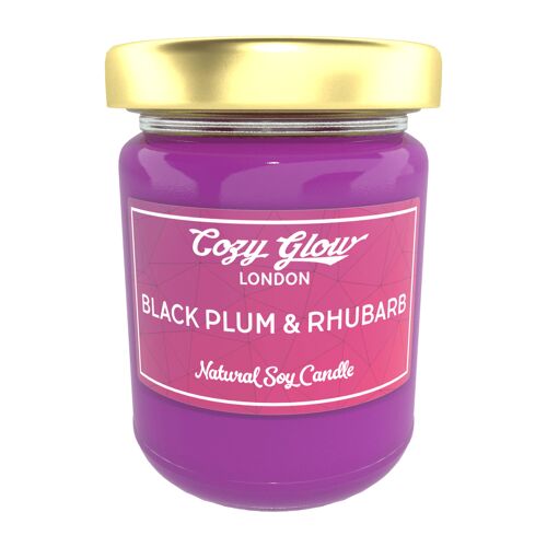 Black Plum & Rhubarb Large Soy Candle__default