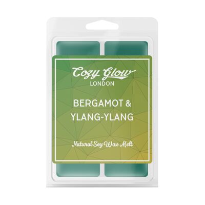 Duo fondente di cera di soia e bergamotto e ylang-ylang