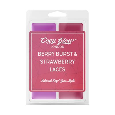 Berry Burst & Strawberry Laces Sojawachs Melt Duo