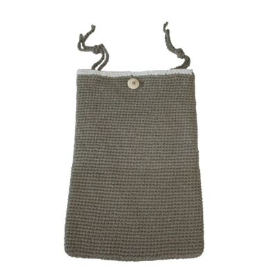 toy bag lying dark grey