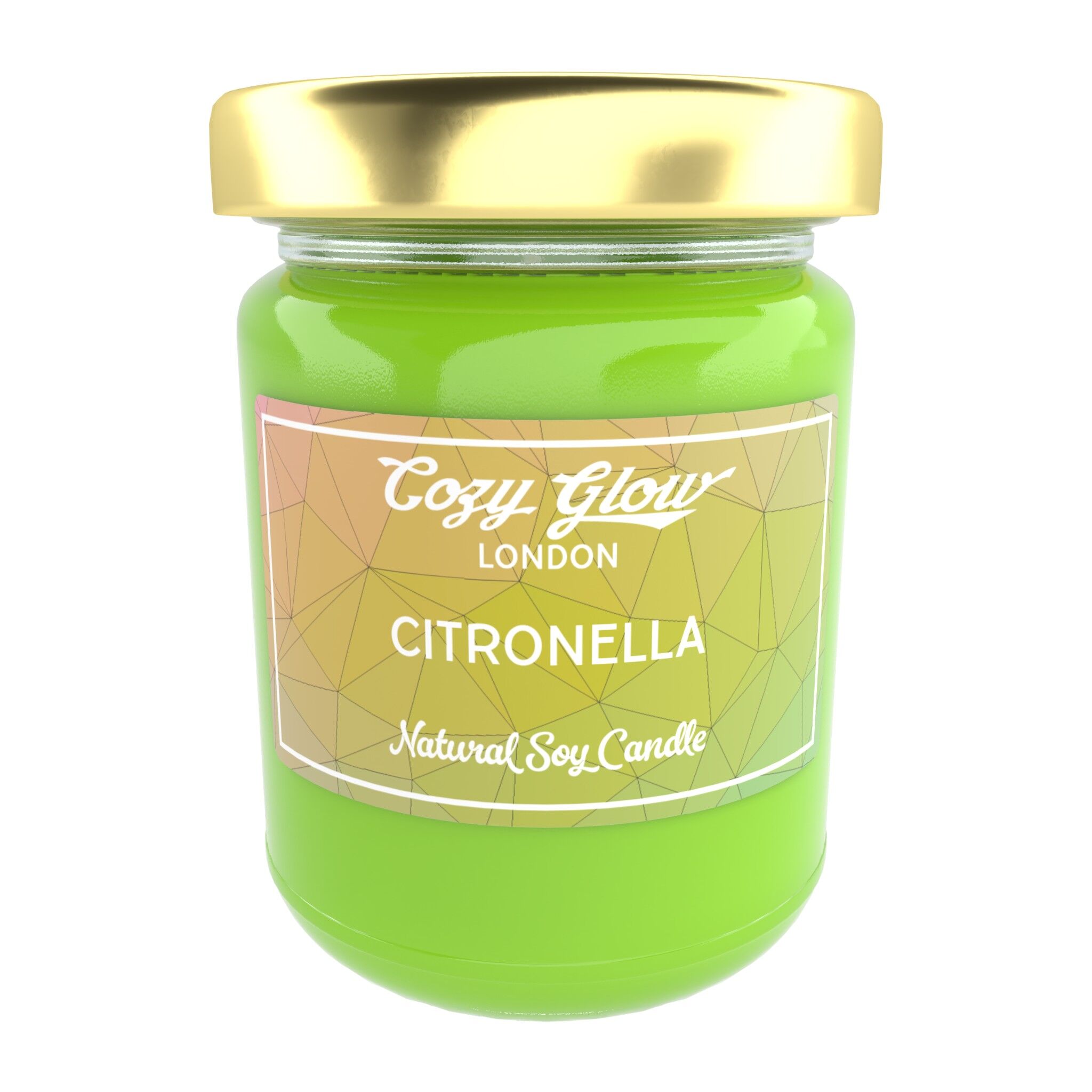 Candela di soia grande alla citronella