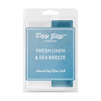 Fresh Linen & Sea Breeze Soy Wax Melt Duo__default