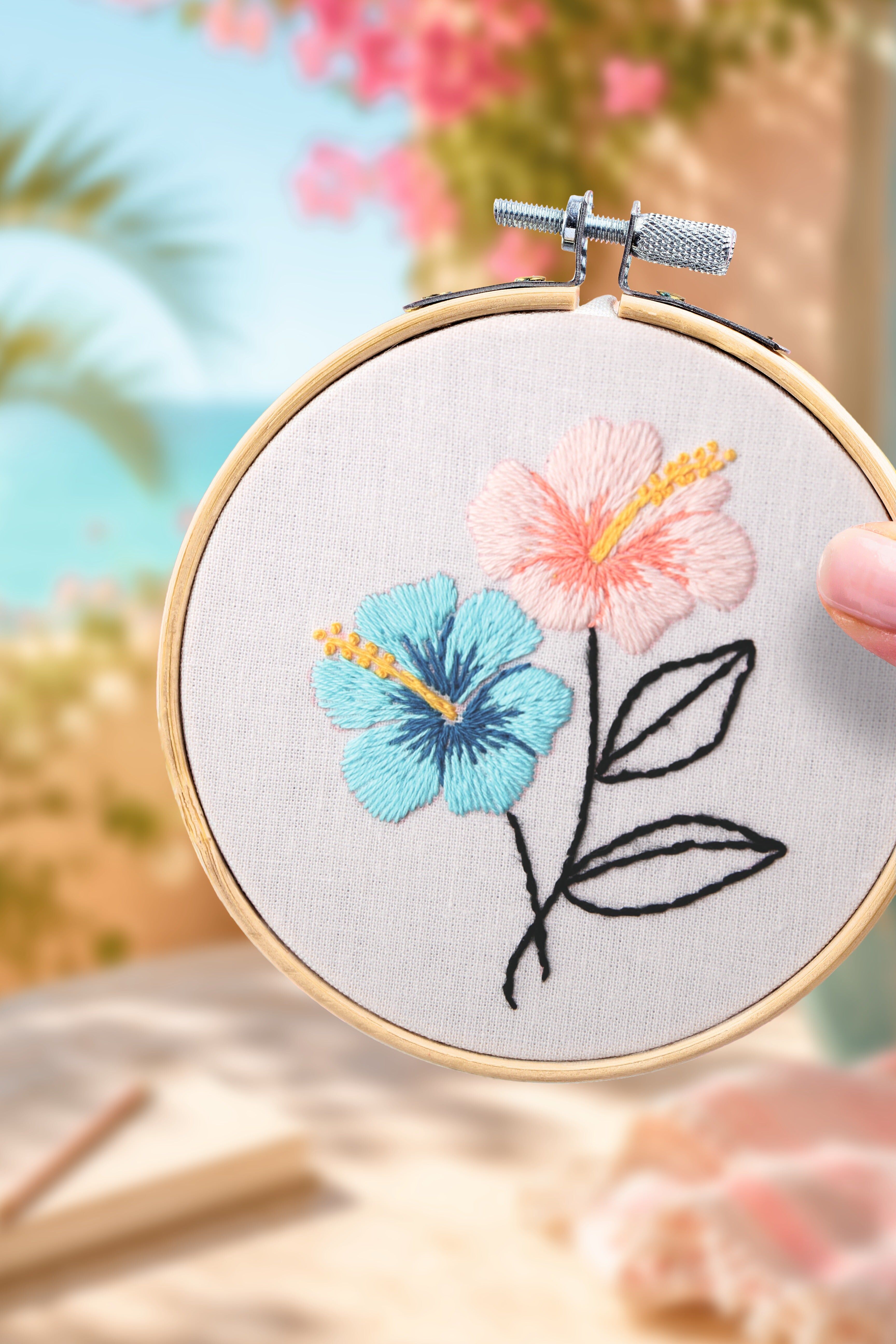 Kit de broderie - Hibiscus