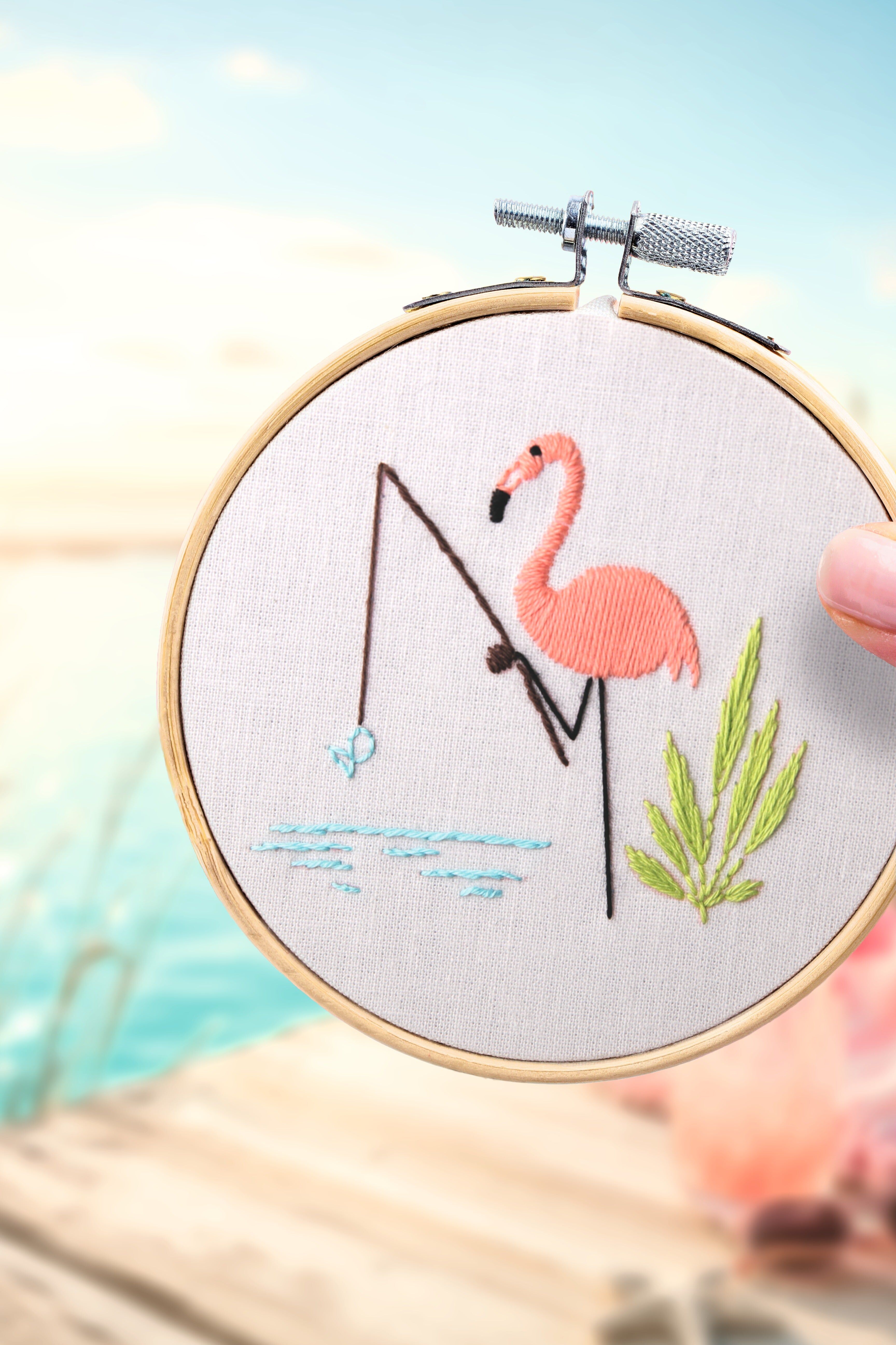 Kit de broderie - Flamingo