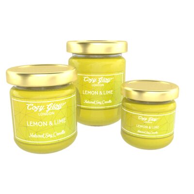 Vela de soja regular limón y lima
