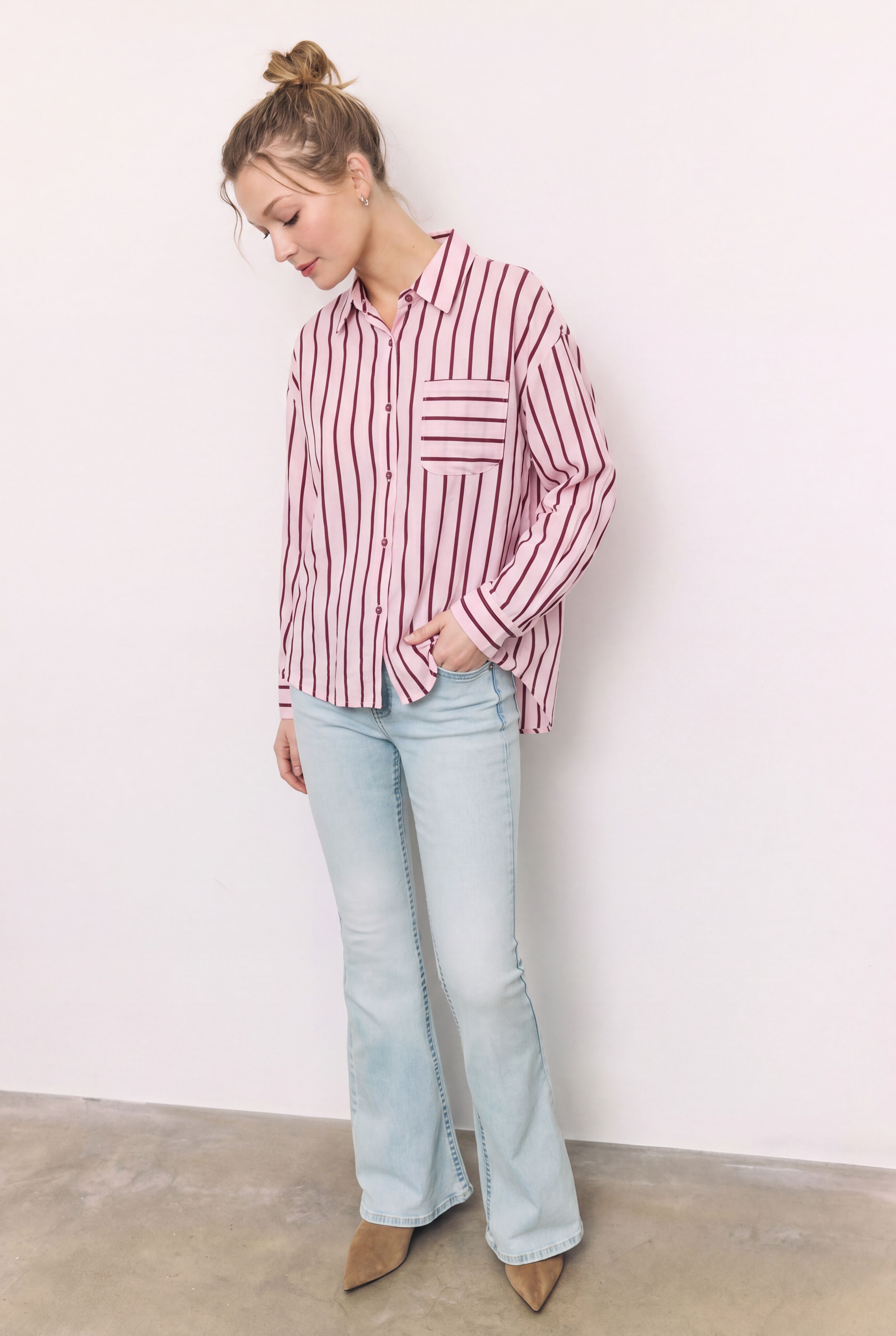 PIERRO - Chemise à Rayures avec Poche – Confort & Style