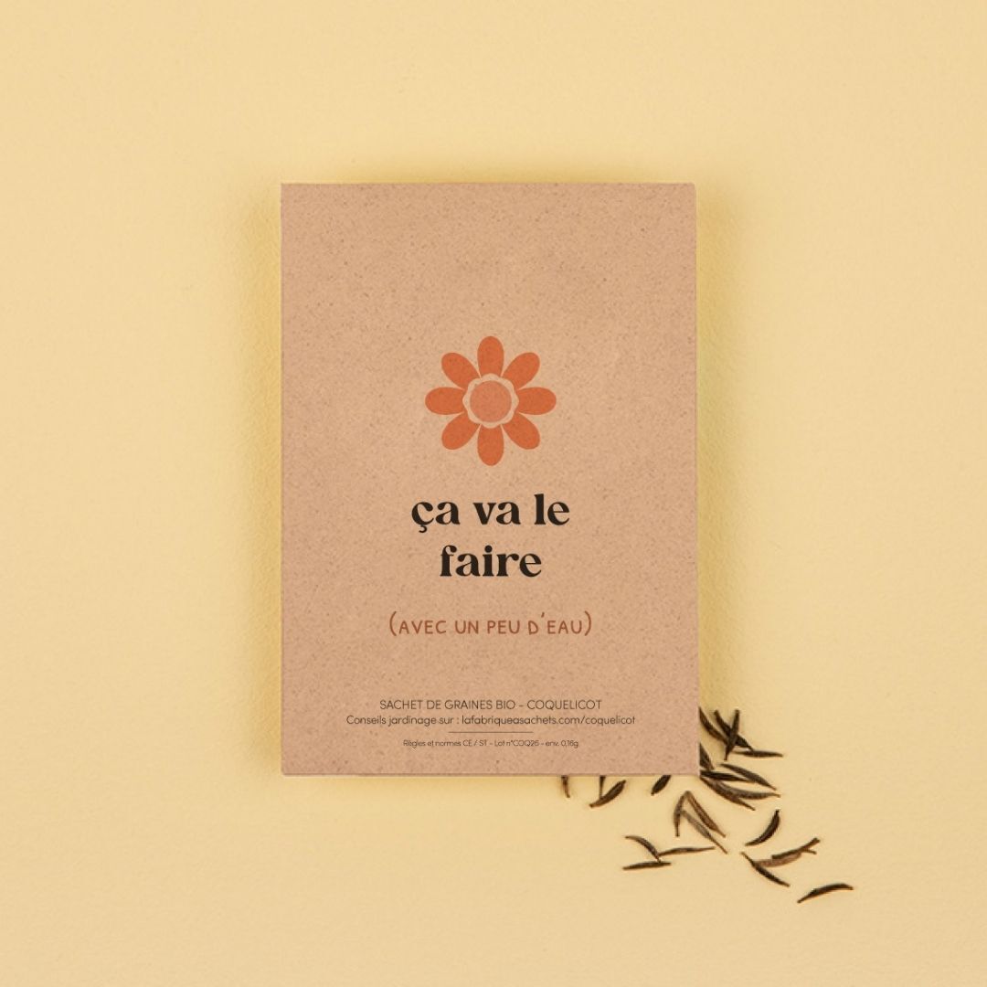Ça va le faire - Sachets de graines de Coquelicot - Carterie florale