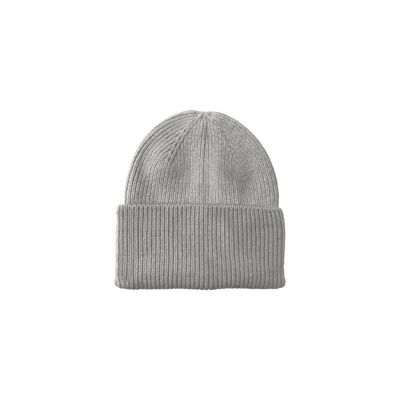 Knitted hat for women (set) with cashmere color: 825 - light gray melange I