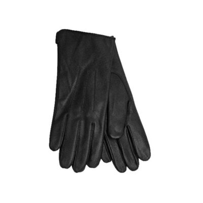 Smooth leather glove for women color: 790 - dark brown