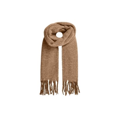 Schal mit Fransen für Damen - Farbe: 750 - camel - einfarbig