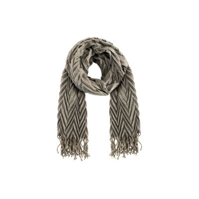 Single-colored scarf with ornaments for women-color: 820 - light gray