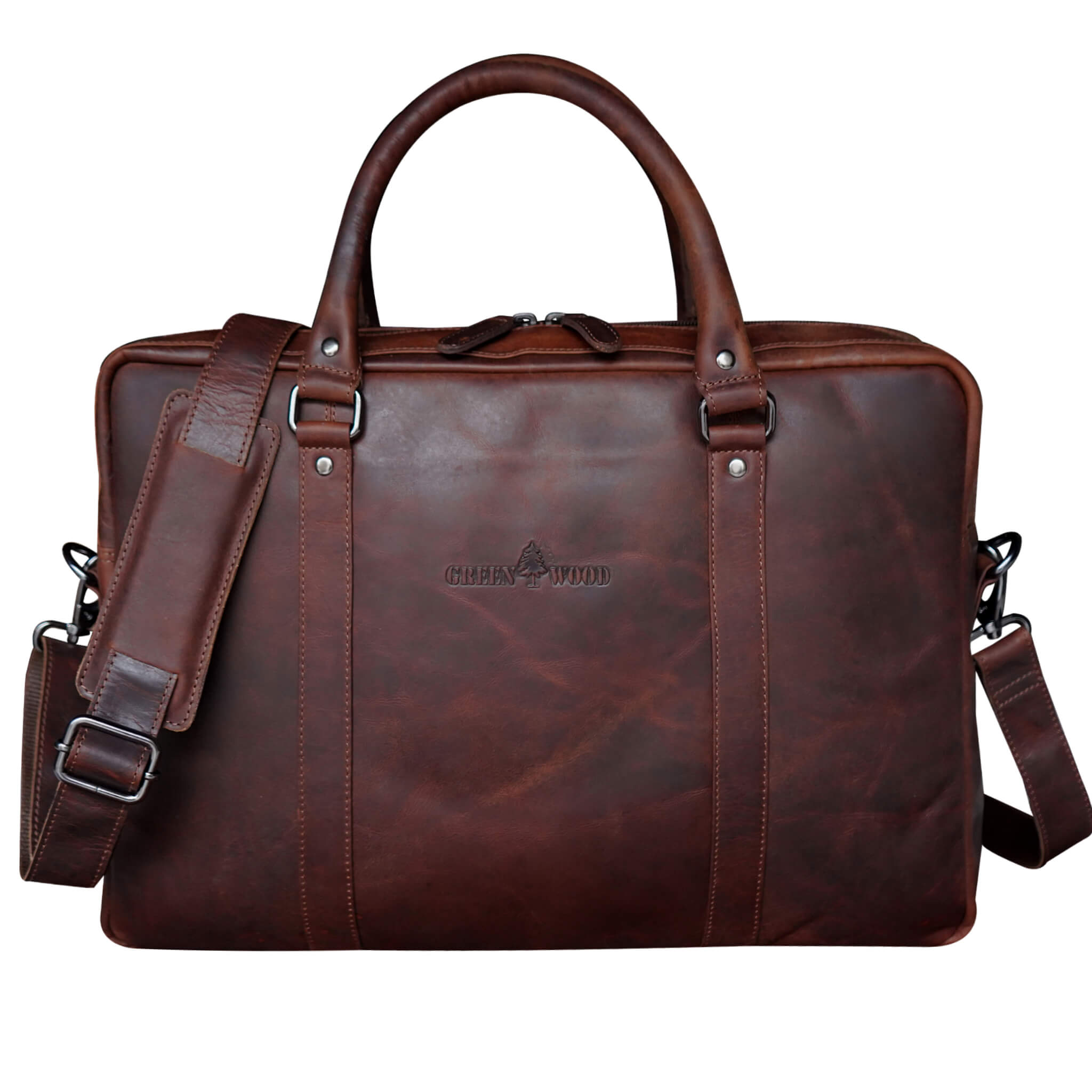 Riley Aktentasche Damen Modern Leder Laptoptasche 15,6 Zoll Herren