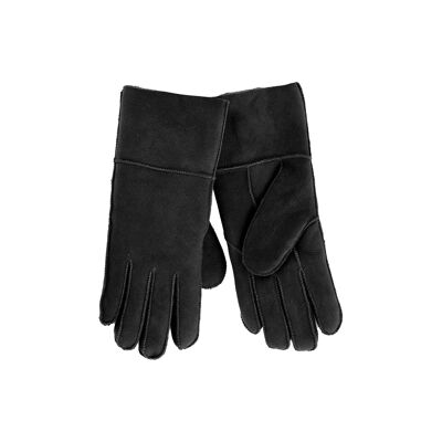 Lammfell Handschuhe für Herren-Farbe: 990 - black