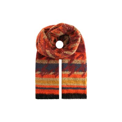 Patterned scarf for women-color: 425 - orange