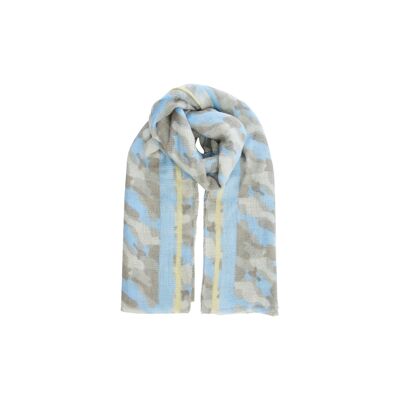 Patterned scarf for women-color: 620 - sky - O