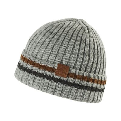 Cappello in maglia a righe sottili per uomo Colore: 825 - grigio chiaro melange