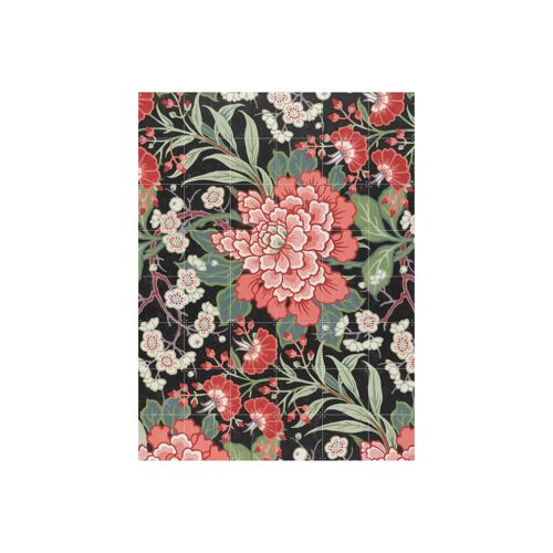 IXXI - Textile design with flowers L - Wall art - Poster - Wall Decoration