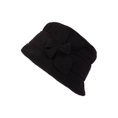 Fleece hat for women-color: 990 - black