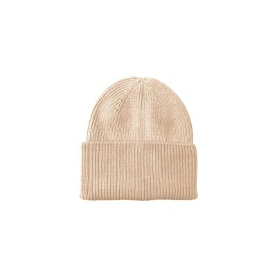 Knitted hat for women (set) with cashmere color: 050 - beige
