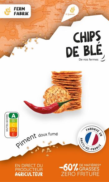 Chips artisanales de Blé fermier - Piment doux fumé 4