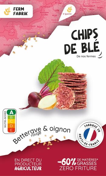 Chips artisanales de Blé fermier - Betterave rouge et Oignon 5