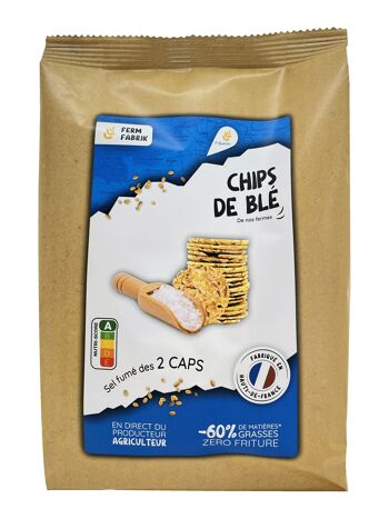 Chips artisanales de Blé fermier  -  Sel fumé des 2 Caps 1