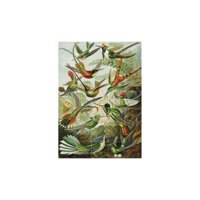 IXXI - Panel of a Chinese wallpaper brown S - Wall art - Poster - Wall Decoration