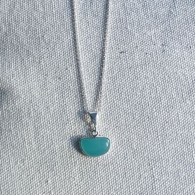 Chalcedony (Blue) Sterling Silver Necklace
